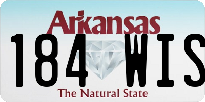 AR license plate 184WIS