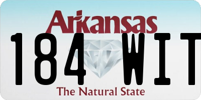 AR license plate 184WIT