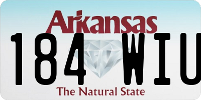 AR license plate 184WIU