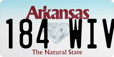 AR license plate 184WIV