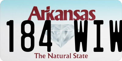 AR license plate 184WIW