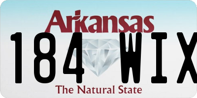 AR license plate 184WIX