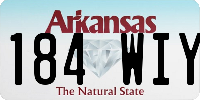 AR license plate 184WIY