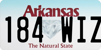 AR license plate 184WIZ