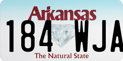 AR license plate 184WJA