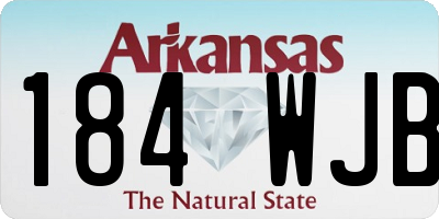 AR license plate 184WJB