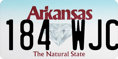 AR license plate 184WJC