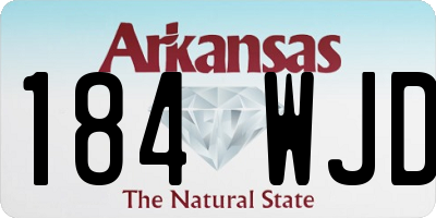 AR license plate 184WJD