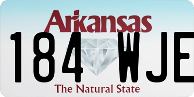 AR license plate 184WJE