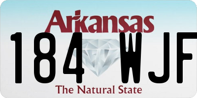 AR license plate 184WJF