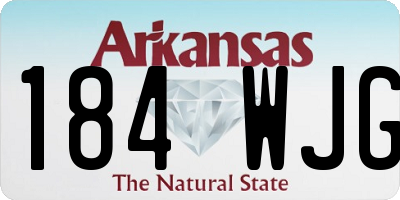 AR license plate 184WJG