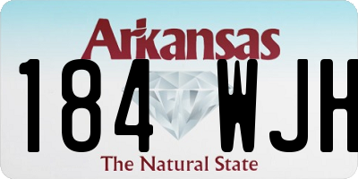 AR license plate 184WJH