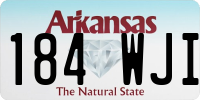AR license plate 184WJI