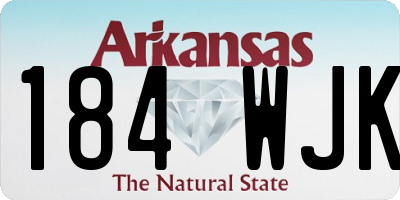 AR license plate 184WJK