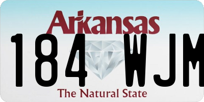 AR license plate 184WJM