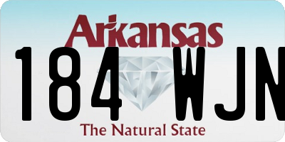 AR license plate 184WJN