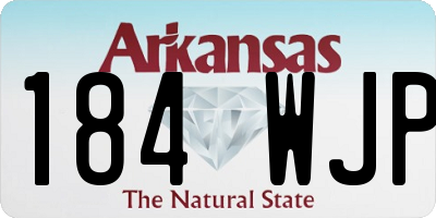 AR license plate 184WJP