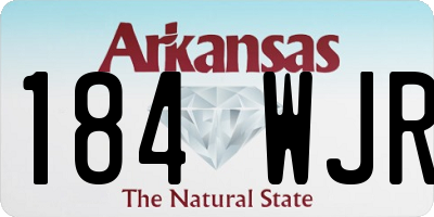 AR license plate 184WJR