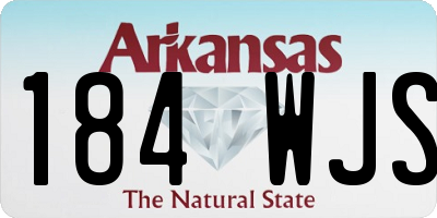AR license plate 184WJS