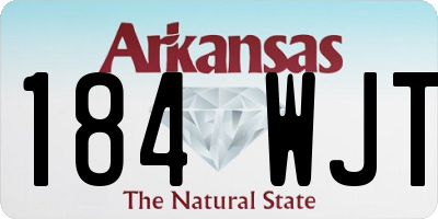 AR license plate 184WJT