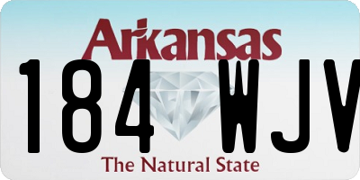 AR license plate 184WJV