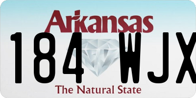 AR license plate 184WJX