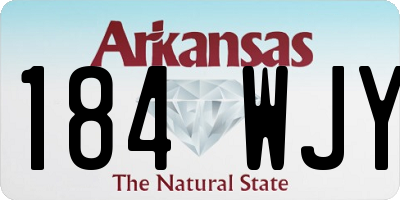AR license plate 184WJY