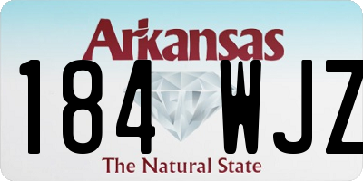 AR license plate 184WJZ