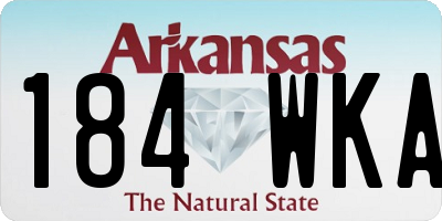 AR license plate 184WKA