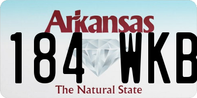 AR license plate 184WKB