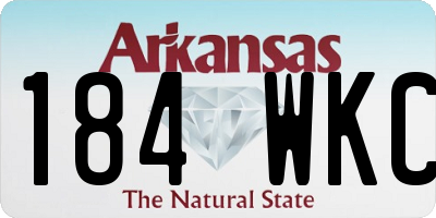 AR license plate 184WKC