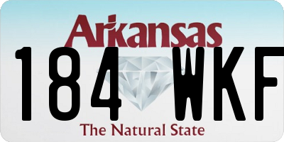 AR license plate 184WKF