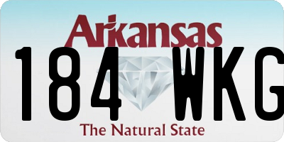 AR license plate 184WKG