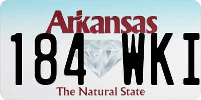 AR license plate 184WKI