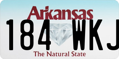 AR license plate 184WKJ