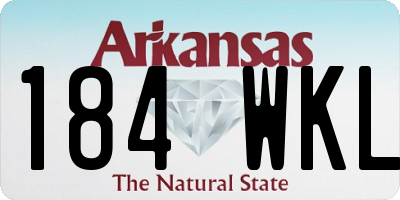 AR license plate 184WKL