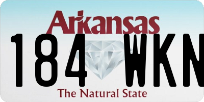 AR license plate 184WKN