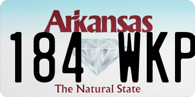 AR license plate 184WKP