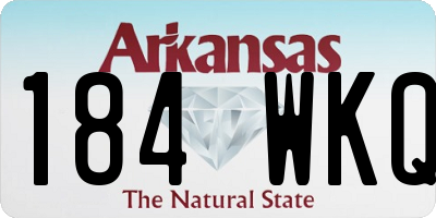AR license plate 184WKQ