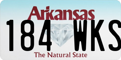 AR license plate 184WKS