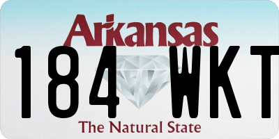 AR license plate 184WKT