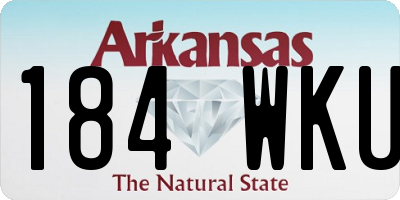 AR license plate 184WKU