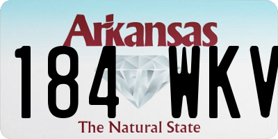 AR license plate 184WKV