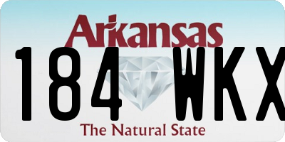 AR license plate 184WKX