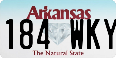 AR license plate 184WKY