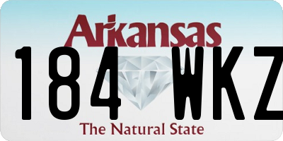AR license plate 184WKZ