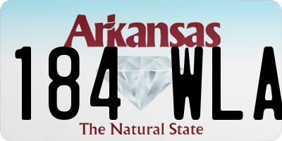 AR license plate 184WLA