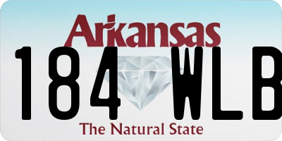 AR license plate 184WLB