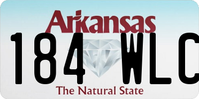 AR license plate 184WLC
