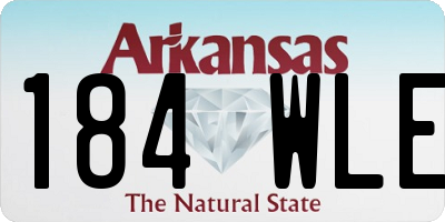 AR license plate 184WLE